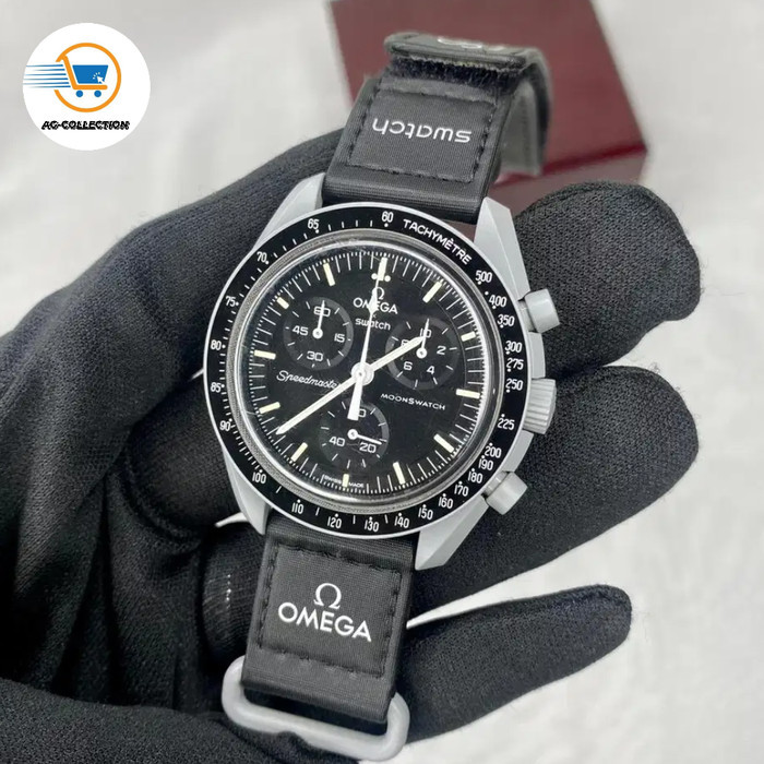 JAM TANGAN OMEGA SWATCH BIOCERAMIC MOON