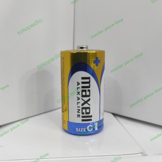 Baterai Tipe C LR14 / 1.5V/C Maxell ALKALINE Gold Original