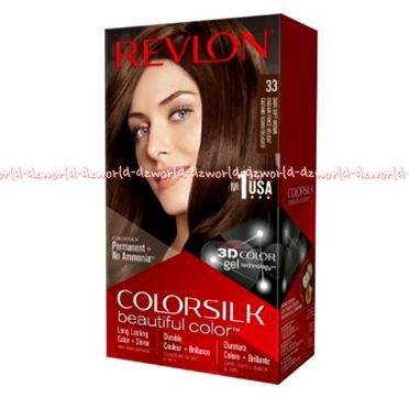 

Revlon Colorsilk Hair 33 Dark Soft Brown Cat Pewarna Rambut Coklat Tua