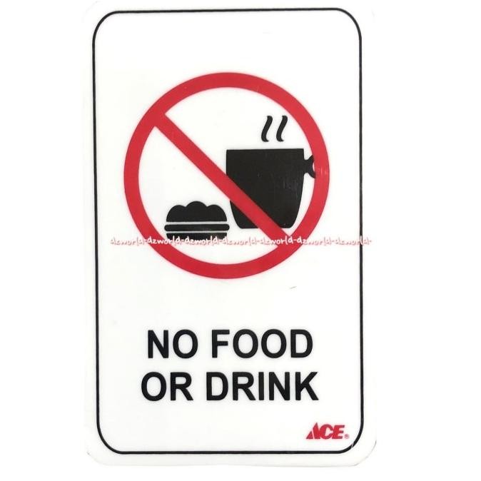 

Kris Sign Acrylic Stiker Tanda No Food Or Drink Sticker Dilarang Makan