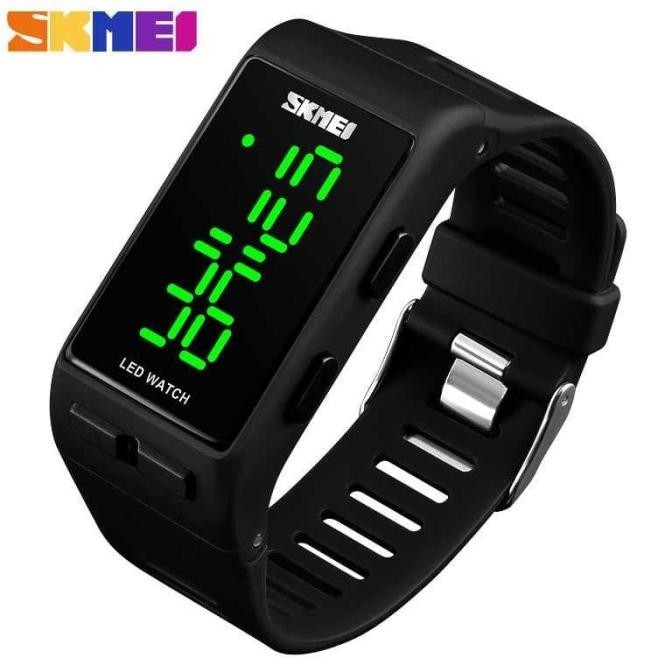 Jam Tangan Wanita / Skmei 1364 / Jam Tangan Led Original Skmei / Hitam