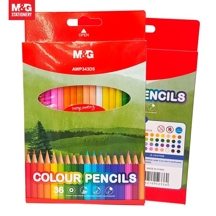 

ZJ520 Color Pencil Hexagonal M&G / M&G Pensil Warna 36 Colour BIG SALE