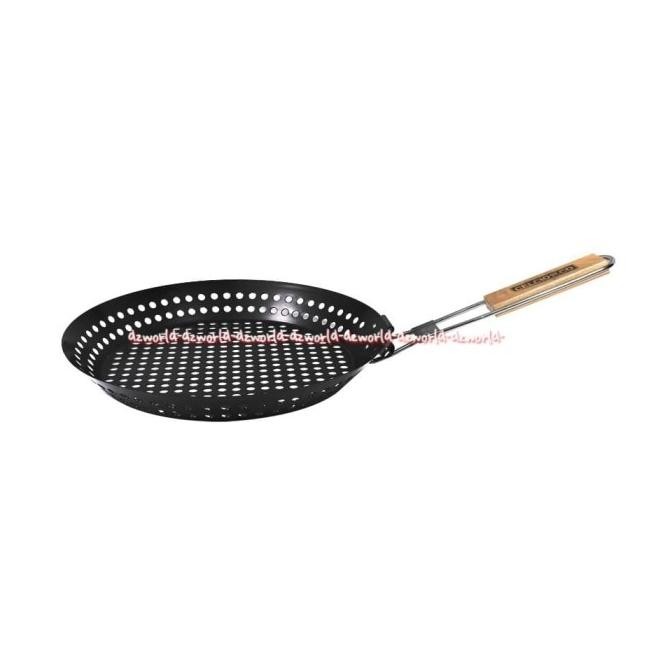 

Celcio & Co Bbq Accs Barbeque Wok W Handle Alat Panggang Tangkai Tekuk