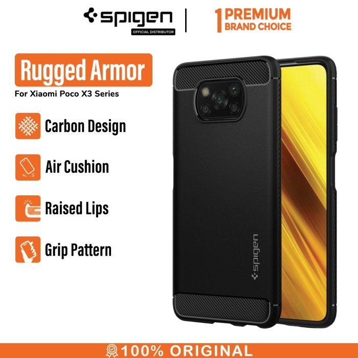 Case Xiaomi Poco X3 PRO/NFC Spigen Rugged Armor Carbon Softcase Casing