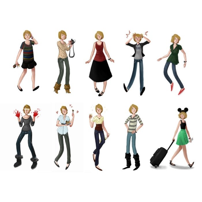 

SH960 Journaling Deco - Girls Sticker - Stiker Bujo Motif Girls_06 (10pcs) FREE ONGKIR