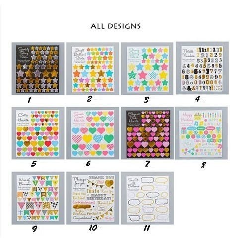 

KP528 Dairy Deco - Eleven Shape Sticker (1sheet) PROMO SPECIAL