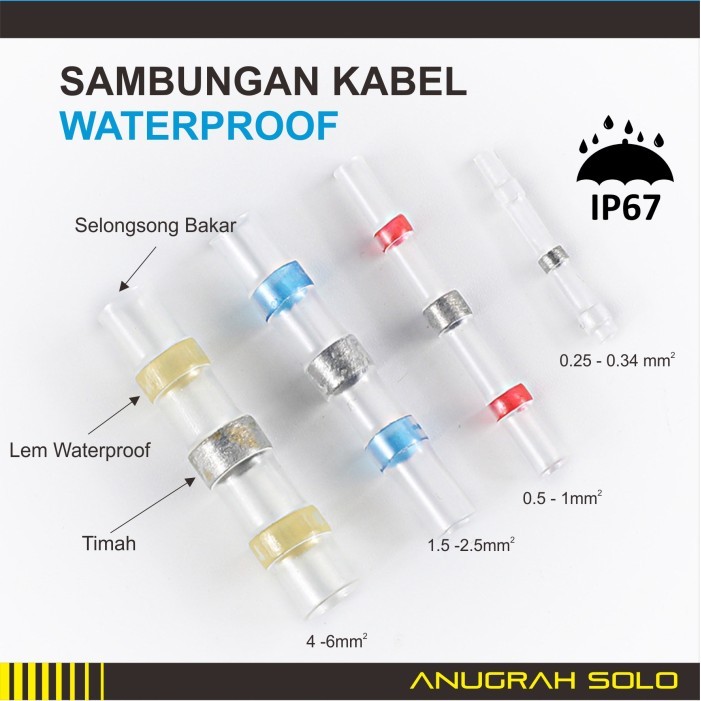DISKON Sambungan Kabel Tahan Air Waterproof Connector