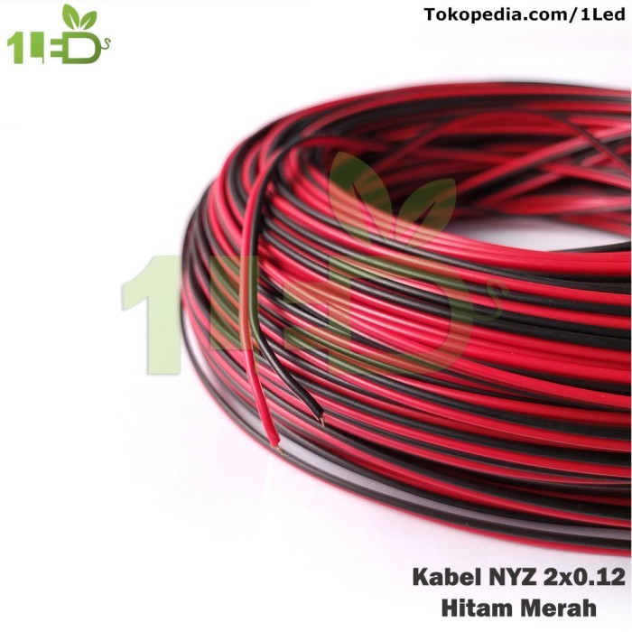 BERGARANSI Kabel Cable Led Strip Merah Hitam NYZ Meteran