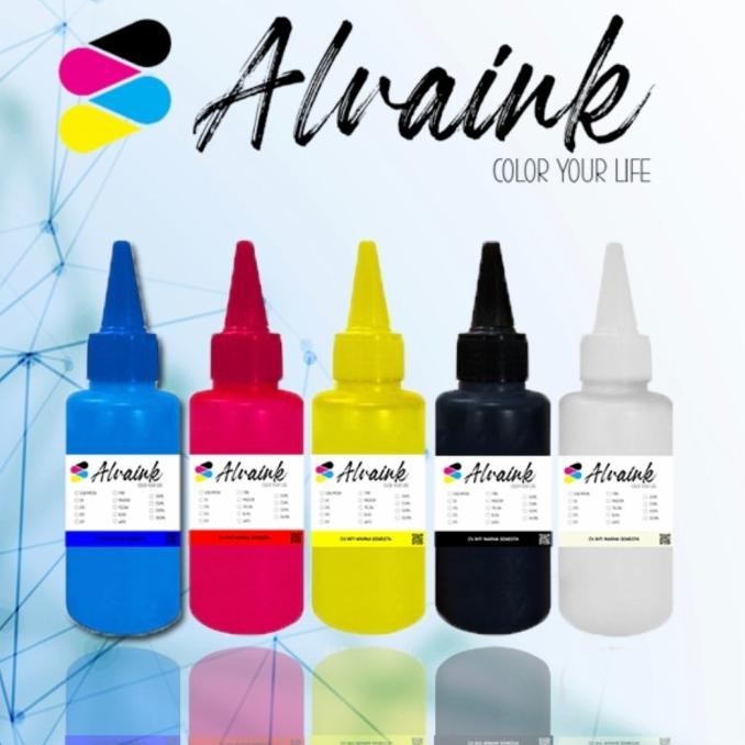 

TINTA DTF INK CYAN MAGENTA YELLOW BLACK WHITE 100ML