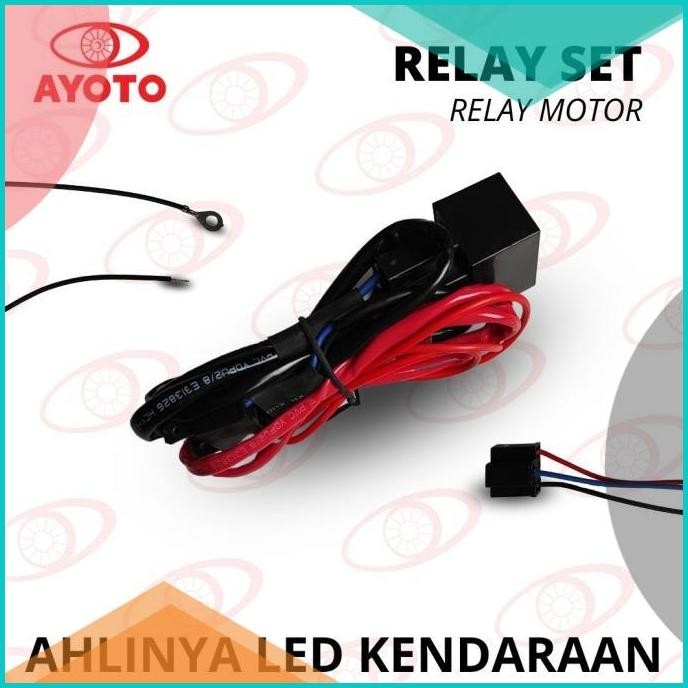 KABEL RELAY SET LAMPU MOBIL LED & HID H4 HI LOW / BILED PROJECTOR AYOT