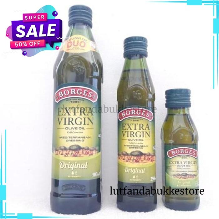 

BORGES 250ML - MINYAK ZAITUN EKSTRA VIRGIN OLIVE OIL BORGES HIGHT QUALITY !!