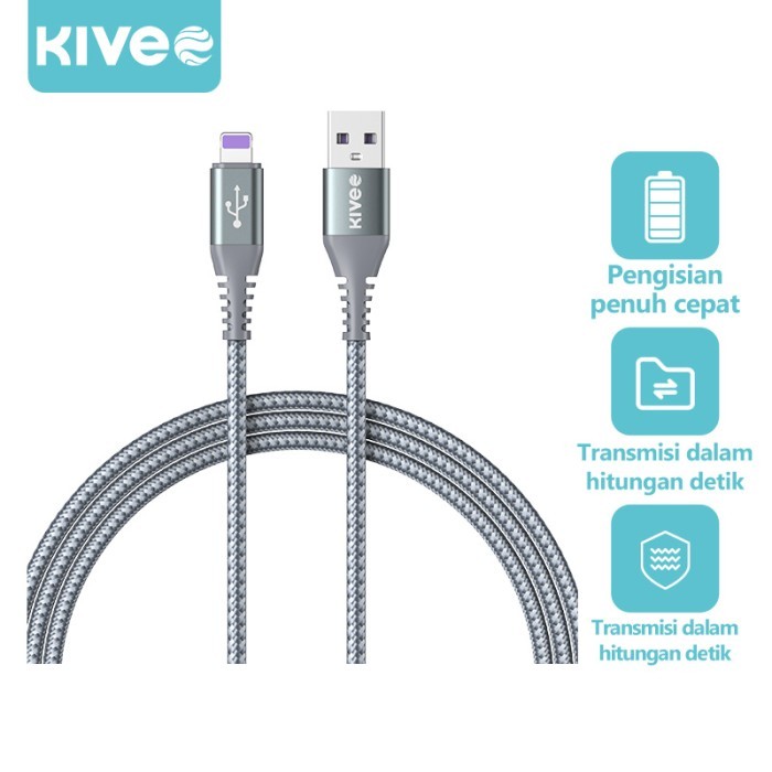 Terlaris Produk KIVEE Kabel Data Apple Iphone Lightning USB-Lightning 2.4A