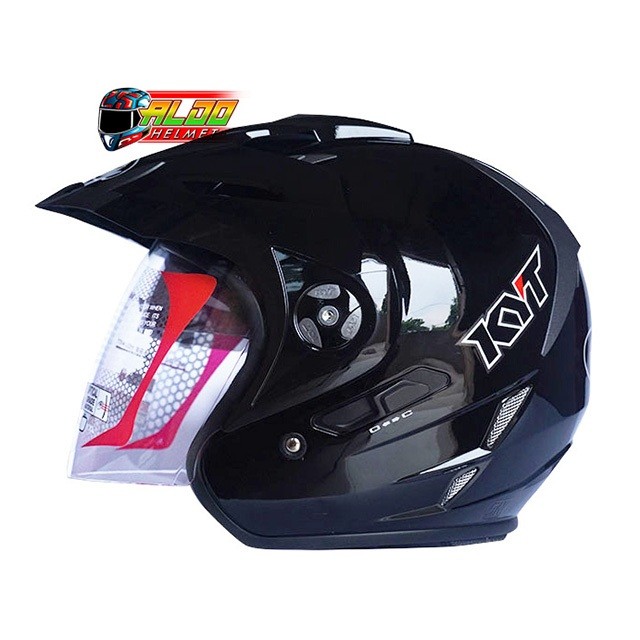 HELM KYT VENOM RR SOLID BLACK DOFF ORIGINAL HELMET KYT VENOM RR DOUBLE VISOR