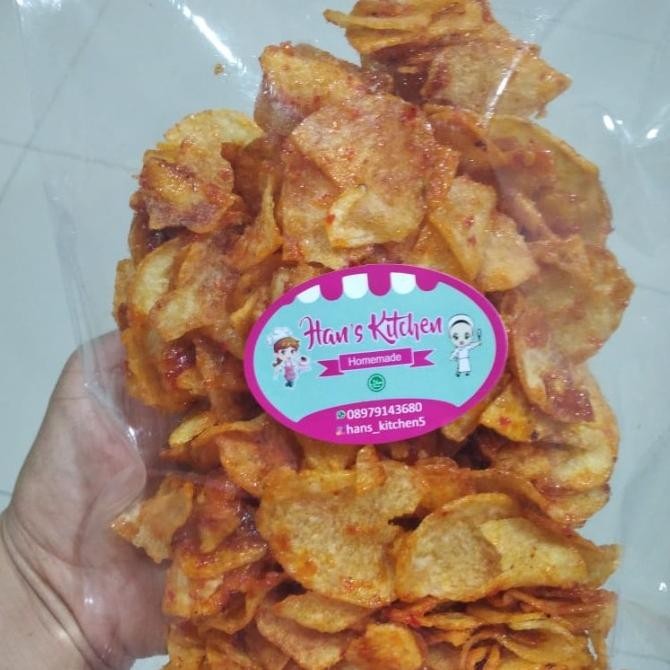 

Ready Keripik Kentang Balado/ Keripik Kentang Sambal