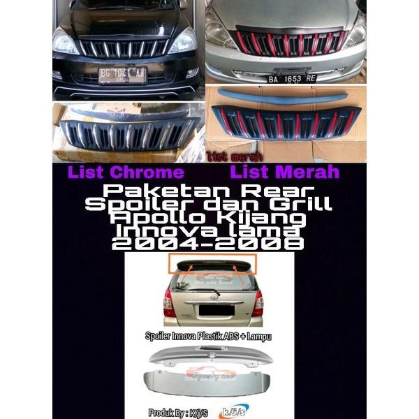 Paket Spoiler Dan Grill Apollo Prado Innova 2005-2008 Inova Lama Gril