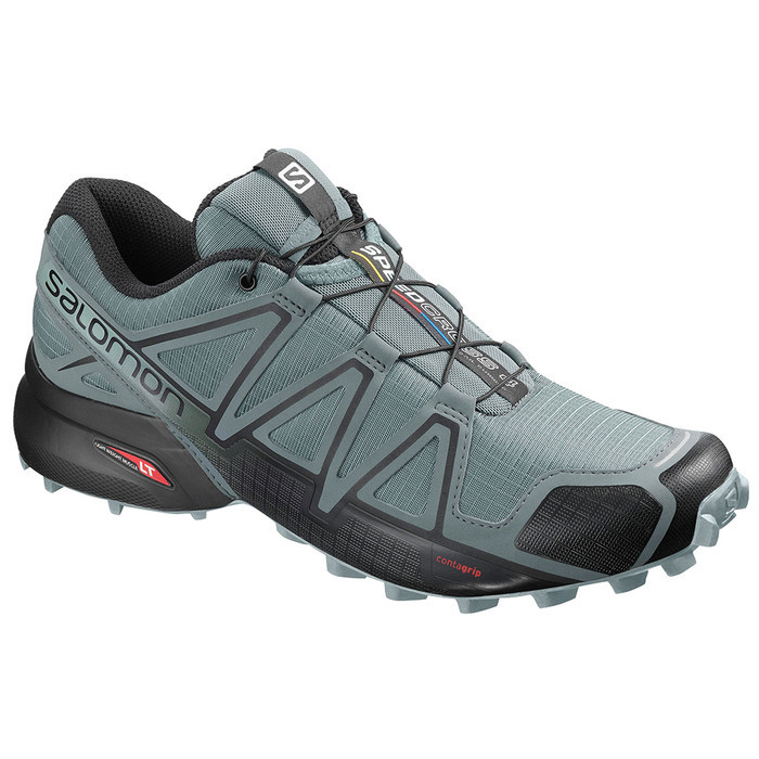 TERBARU Salomon Mens Speedcross 4 Technical Trail Shoes - Storm BISA GRAB