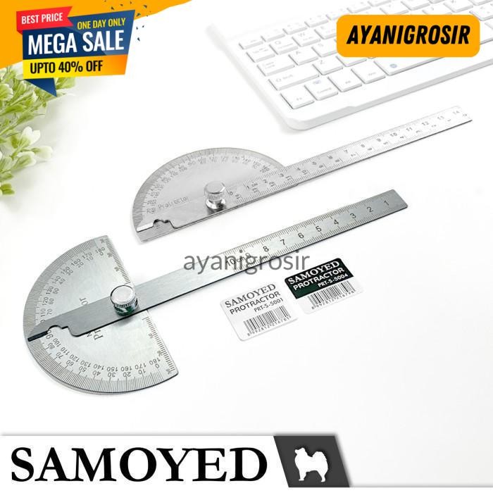 

TERBARU PENGGARIS BUSUR DERAJAT / PROTRACTOR / ANGLE RULER SAMOYED PRT-S BY AYANI GROSIR !!