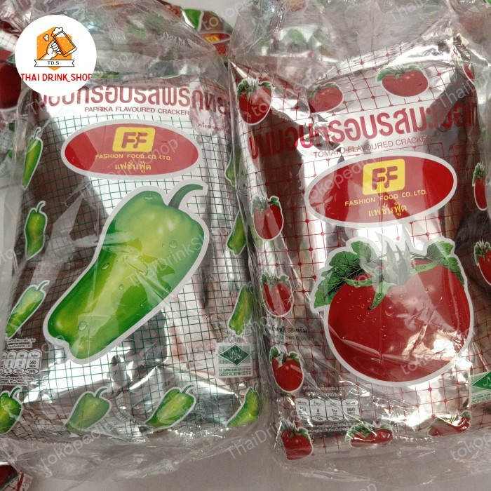 

PROMO SPECIAL Tomato Crackers Jisoo Snack Thailand Halal
