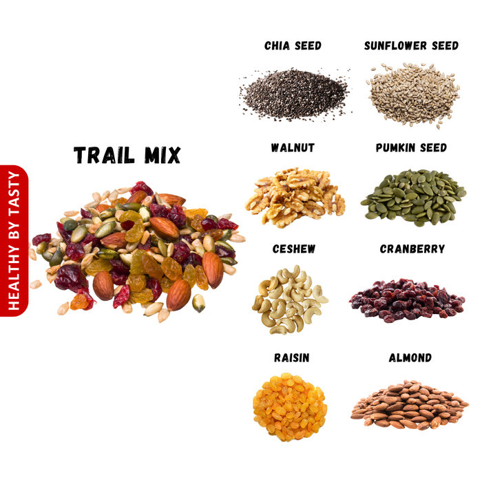 

MURAH Cemilan Sehat Trail Mix 8 Macam Dried Fruit Dried Nuts Cemilan Kacang