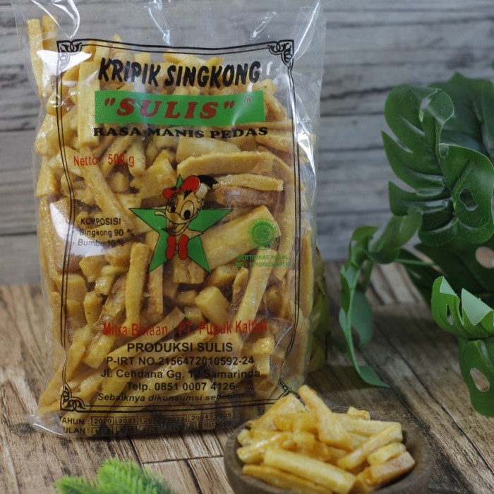 

SALE Keripik Singkong Sulis 500gr rasa pedas manis