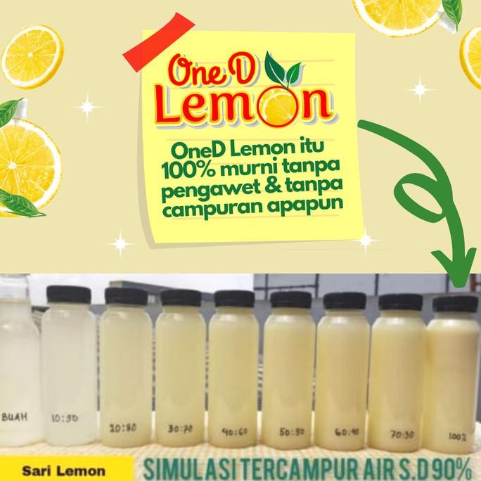 

Special Edition Juice Sari Lemon Asli OneD Lemon 1 Liter Original Diet/Detox