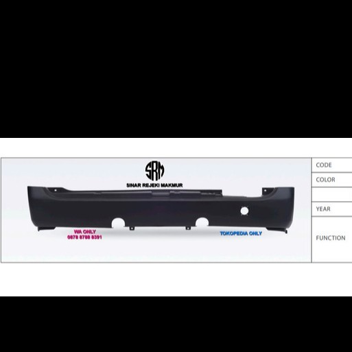 BUMPER BEMPER BELAKANG DAIHATSU GRANMAX GRAN MAX MINIBUS 1212S SAMPING INSTANT