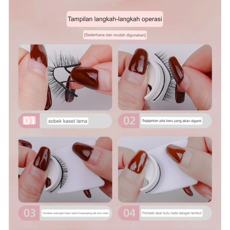 Bulu Mata Palsu Natural Tanpa Lem Eyelash Extention 3D Magnet Bulumata #Original