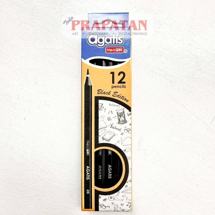 

Premium Quality Pensil Tulis Agatis 2B Set | 1 BOX ISI 5-12PCS | Writing Pencil