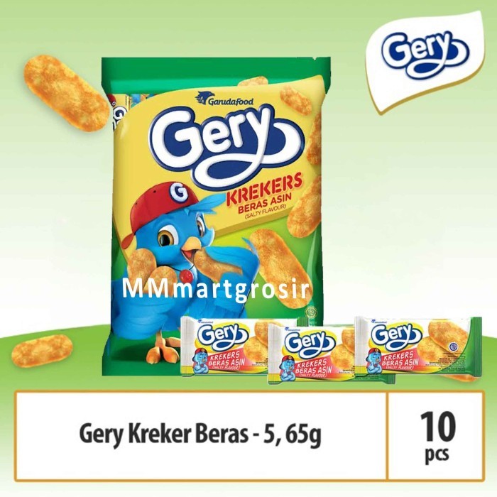 

EKSLUSIF Gery Krekers / Snack Krekers Salty Flavour / Snack Beras Asin / Isi 10