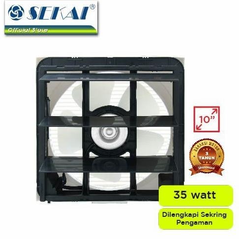 Sekai Exhaust Wall Fan WEF1090 10 Inch Hexos Dinding Garansi 3 Tahun