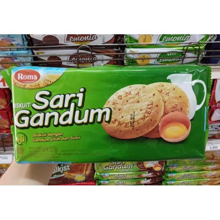 

FREE ONGKIR ROMA BISKUIT SARI GANDUM BISKUIT 240g