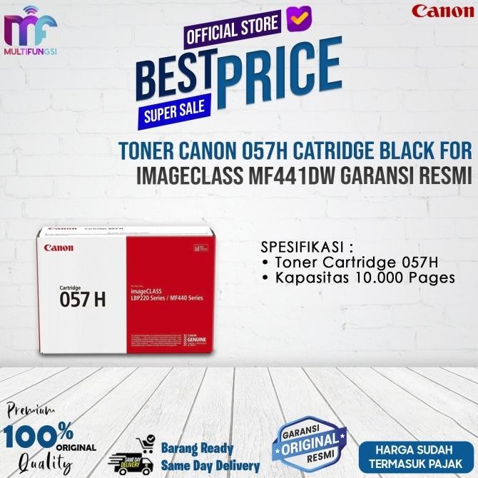 

Toner Canon 057H Catridge Black for ImageClass MF441dw Garansi Resmi