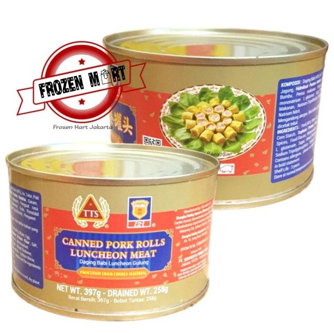 

TTS Canned Pork Rolls Luncheon Meat / Daging MaLing Telur Gulung 397Gr