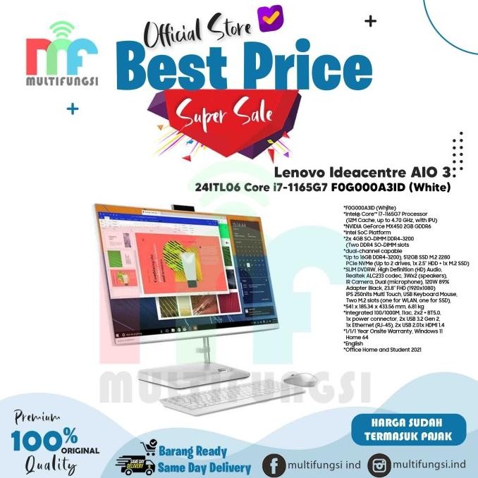 

Lenovo Ideacentre AIO 3 24ITL06 F0G000A2ID F0G000A3ID Core i7-1165G7