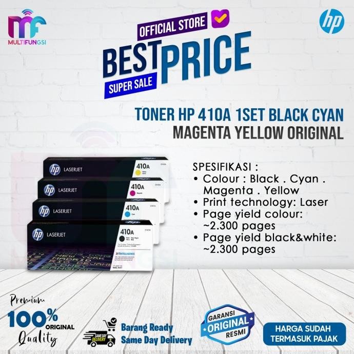 

Toner HP 410A 1Set Black Cyan Magenta Yellow Original