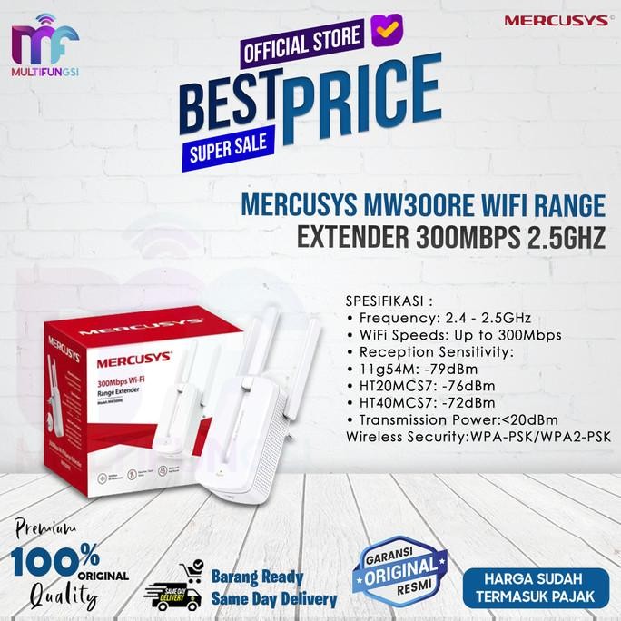 

Mercusys MW300RE WiFi Range Extender 300Mbps 2.5Ghz