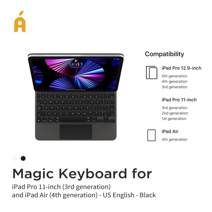 Apple Magic Keyboard iPad Air 4 10.9" & iPad Pro 11" & iPad Pro 12.9"