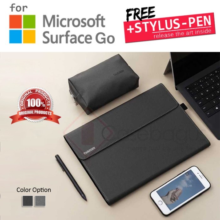 Microsoft Surface Go - Taikesen Slim Leather Flip Case Cover