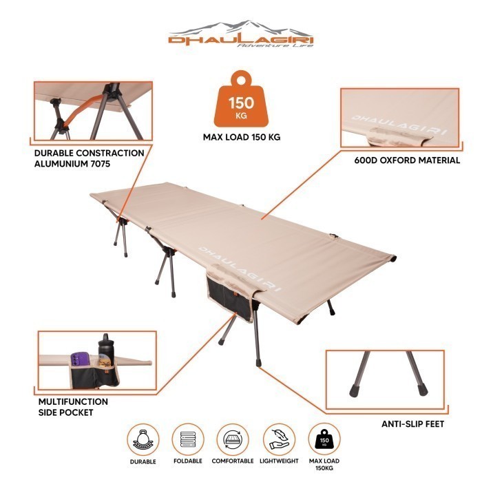 Folding Bed Ultralight Dhaulagiri Camping Outdoor Velbed Kasur Lipat
