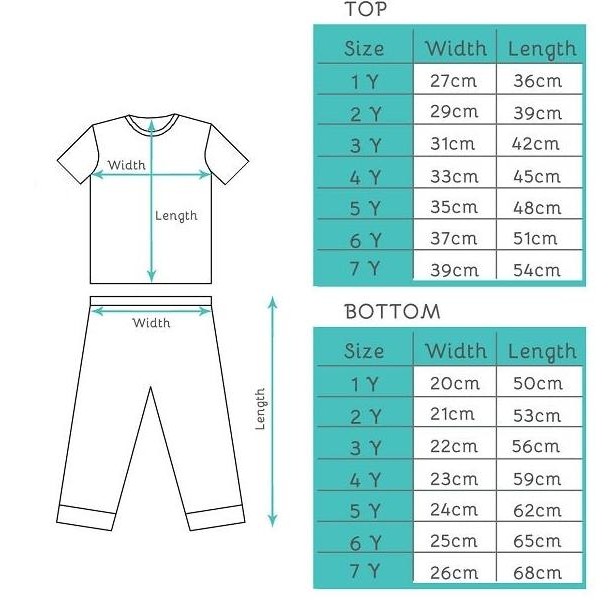 Grosir Piyama Anak Organic Cotton (Katun Organik) - Moon