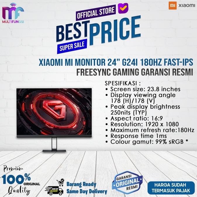 

Xiaomi Mi Monitor 24" G24i 180Hz Fast-IPS FreeSync Gaming Garansi Resmi