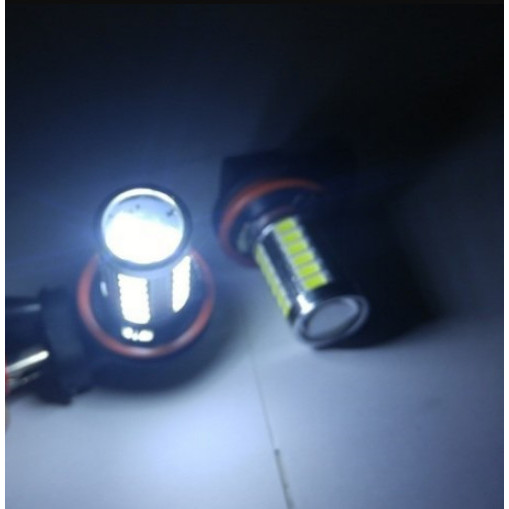 SALE LED FOGLAMP H11 LED H 11 33 TITIK LENSA PROJECTOR PUTIH -