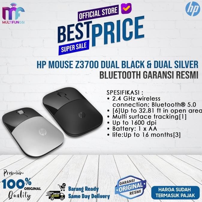 

HP Mouse Z3700 Dual Black & Dual Silver Bluetooth Garansi Resmi