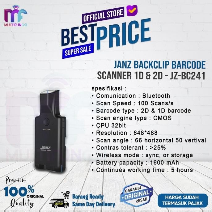 

JANZ Backclip Barcode Scanner 1D & 2D - JZ-BC241