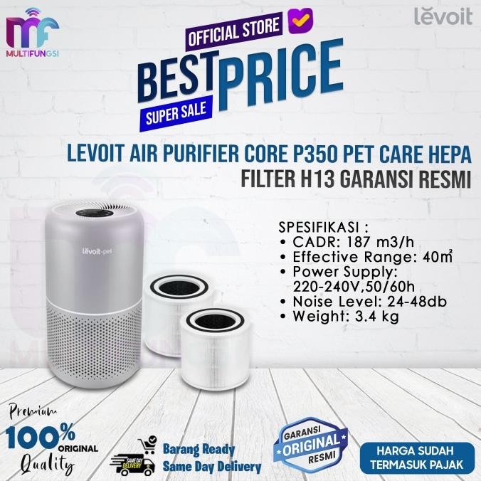 

Levoit Air Purifier Core P350 Pet Care Hepa Filter H13 Garansi Resmi