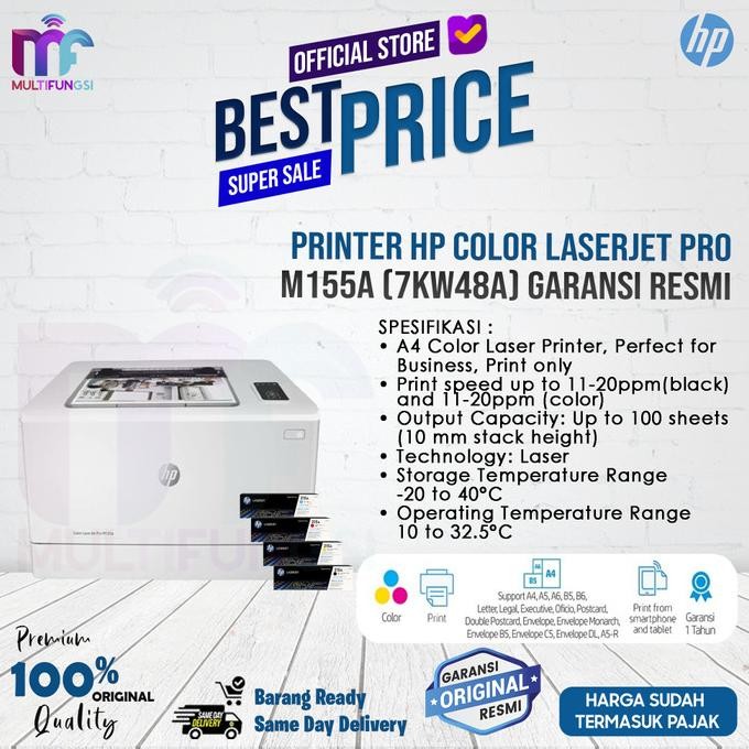 

Printer HP Color LaserJet Pro m155a | 155a (7KW48A) Garansi Resmi