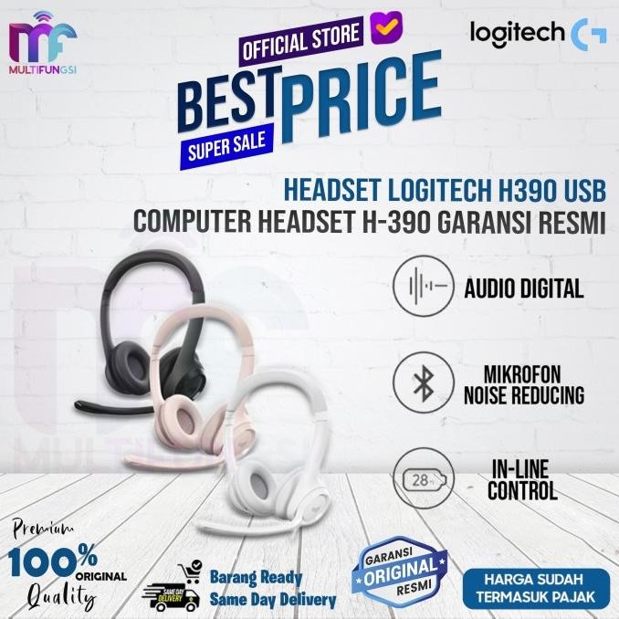 

Head set LOGITECH H390 USB Computer Headset H-390 Garansi Resmi