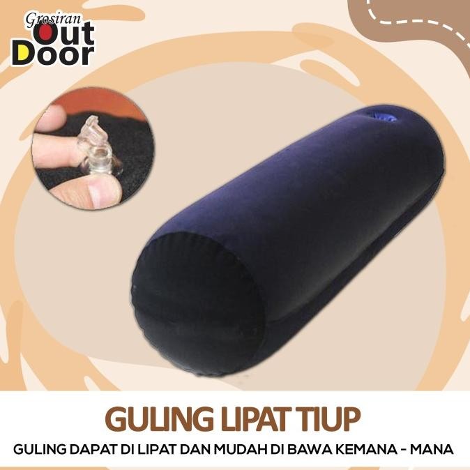 Guling Lipat Pompa Inflatable Erotic Pillow Tiup Portable
