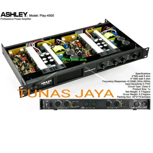 Power Ampli  Ashley Play4500  Power 4 Channel Ashley Play 4500 Original