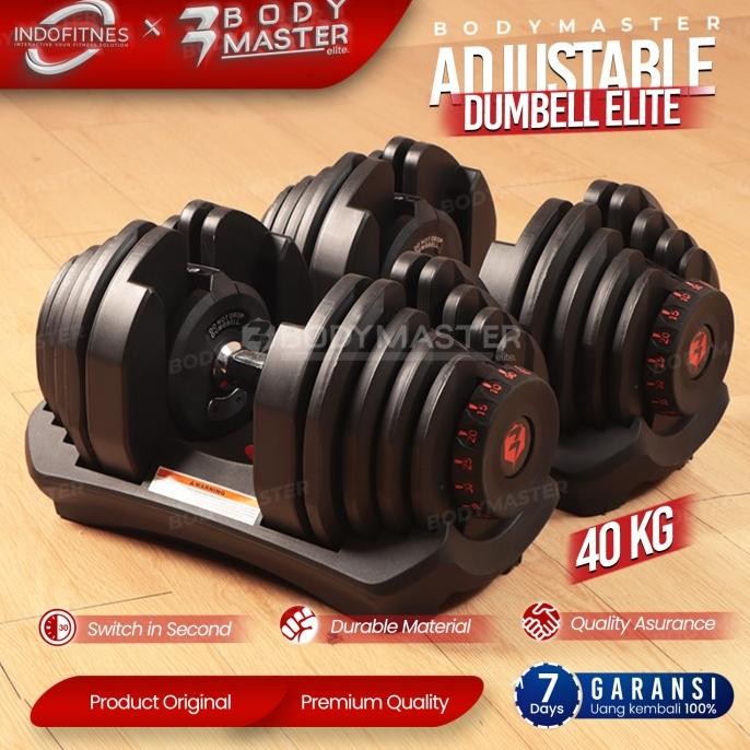 BODYMASTER Elite 40KG / 90Lbs Original Adjustable Dumbell Dumbel set